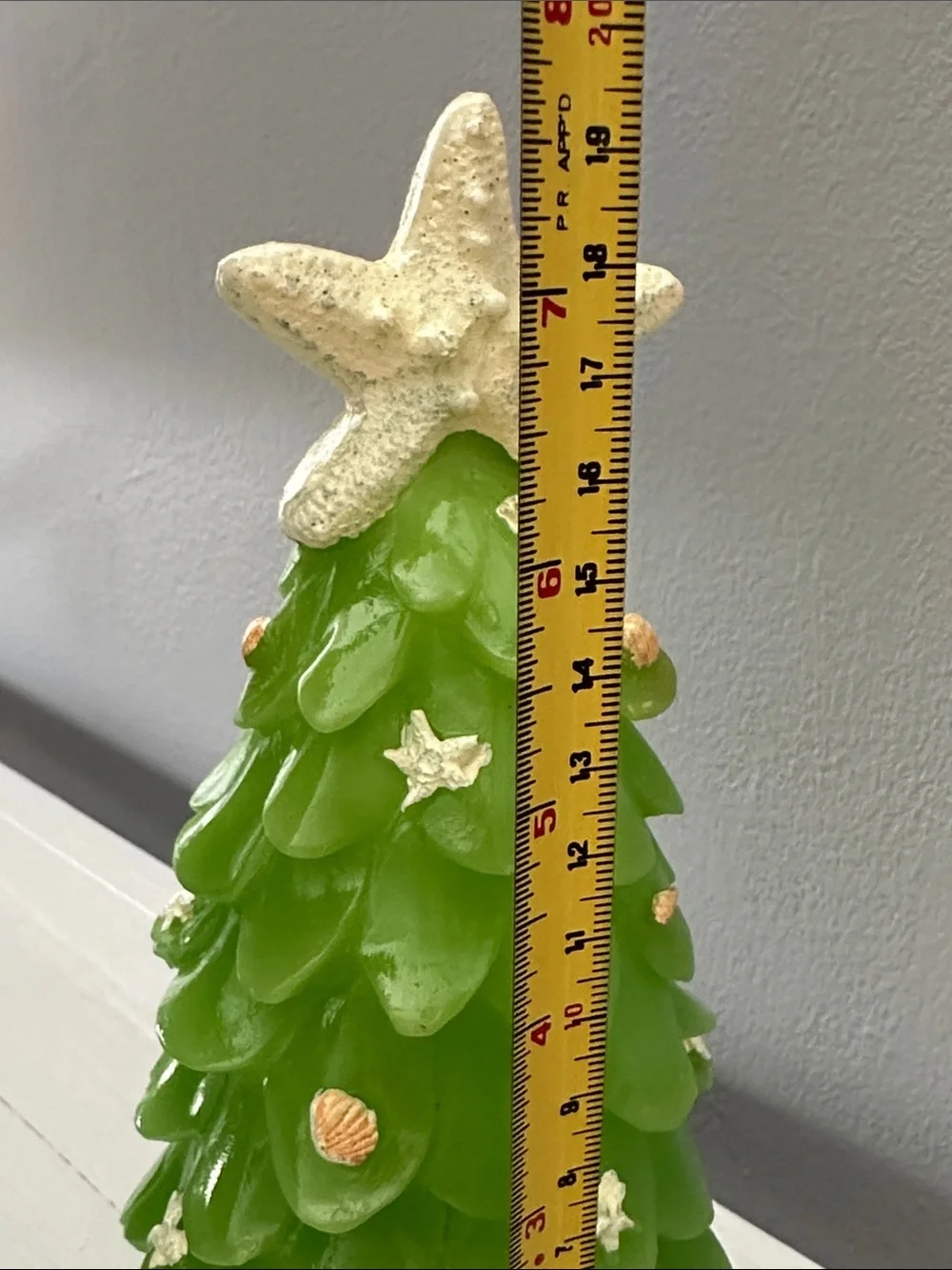 Beach Star Vivid Lime Green Christmas Tree Candle Unbranded